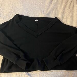 Gilly Hicks Black Ribbed Knit Top